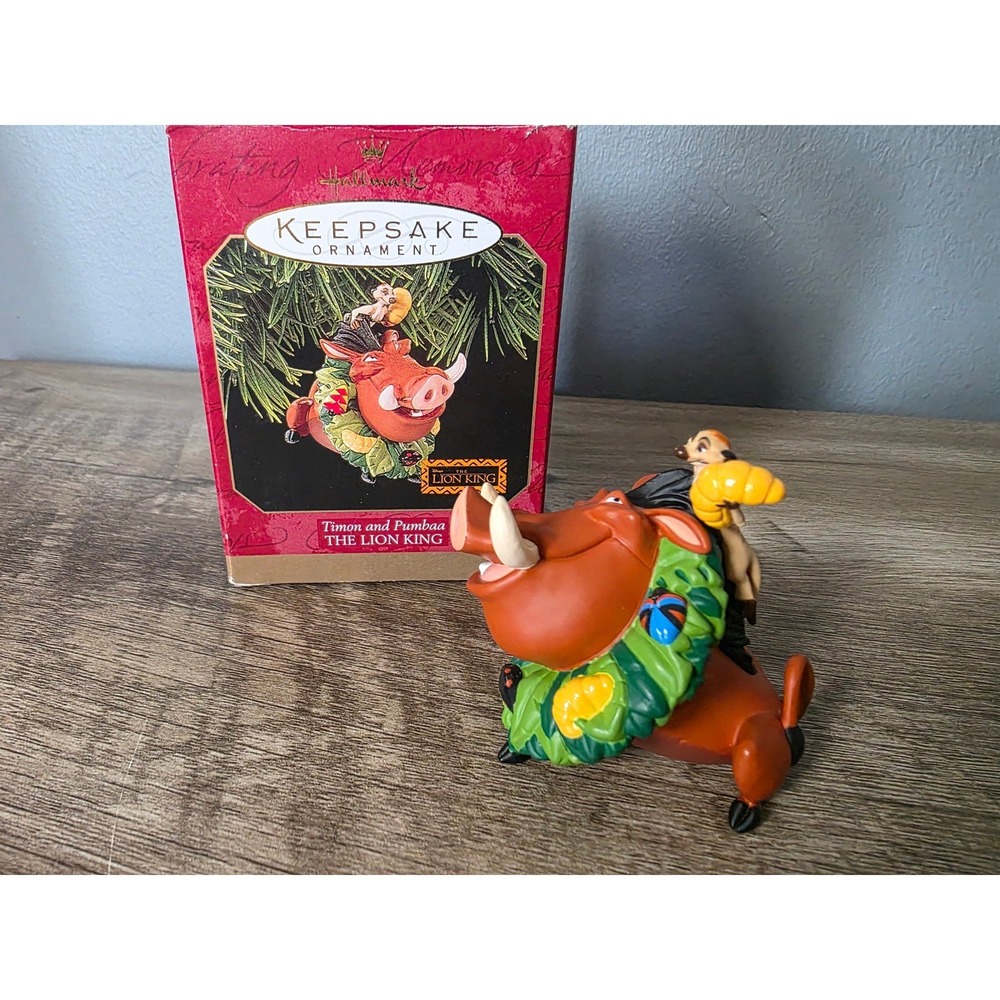 Hallmark Keepsake Ornament 1997‎ Disney The Lion King Timon & Pumbaa Vintage Box - Picture 2 of 3